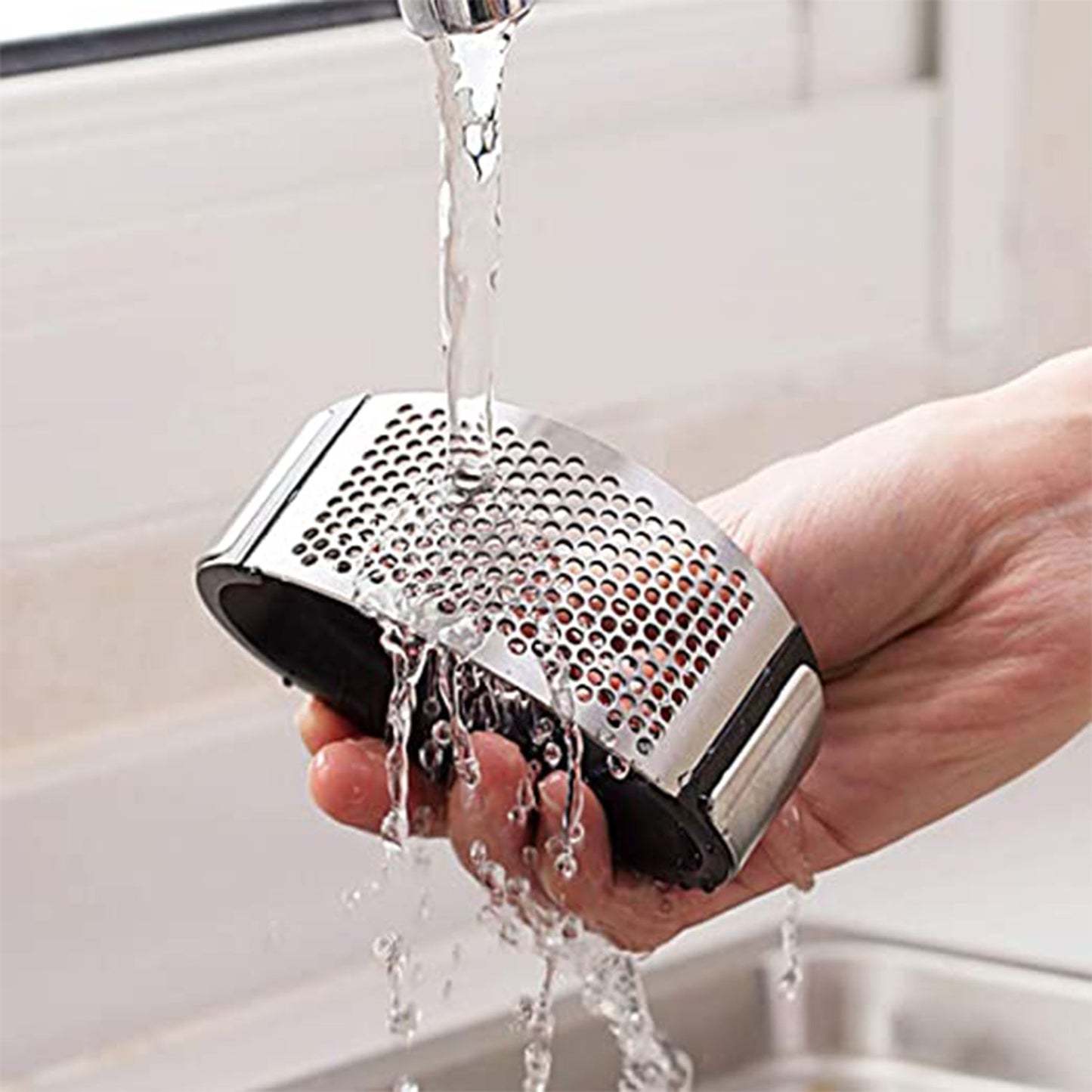 Multipurpose Garlic Presser Squeeze Press Crusher Stainless Steel