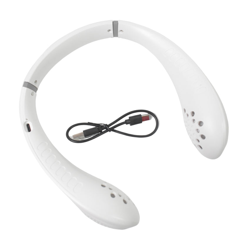Portable Neck Fan – Wearable USB Rechargeable Headphone-Style Fan with 3 Speeds for Travel & Outdoor Use