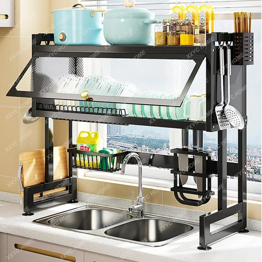 Stainless Steel Sink Rack | Expandable Dish Drying for Kitchen