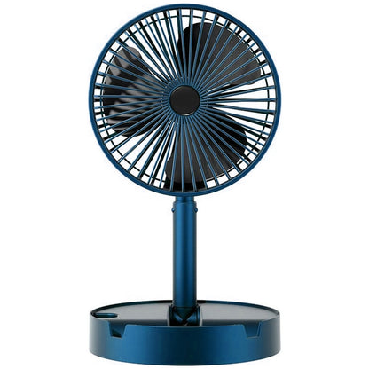 Telescopic Electric Desktop Fan – Foldable, Height Adjustable & Portable Table Fan (Battery Not Included)