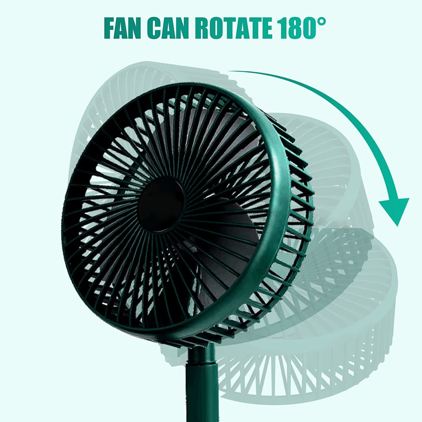 Telescopic Electric Desktop Fan – Foldable, Height Adjustable & Portable Table Fan (Battery Not Included)