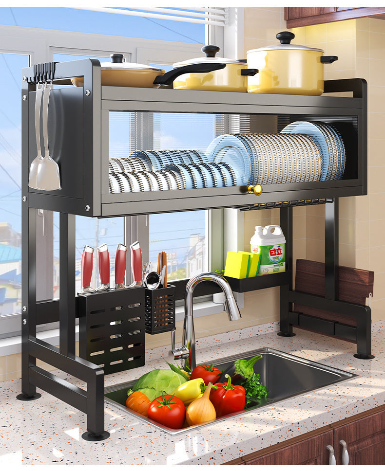 Stainless Steel Sink Rack | Expandable Dish Drying for Kitchen