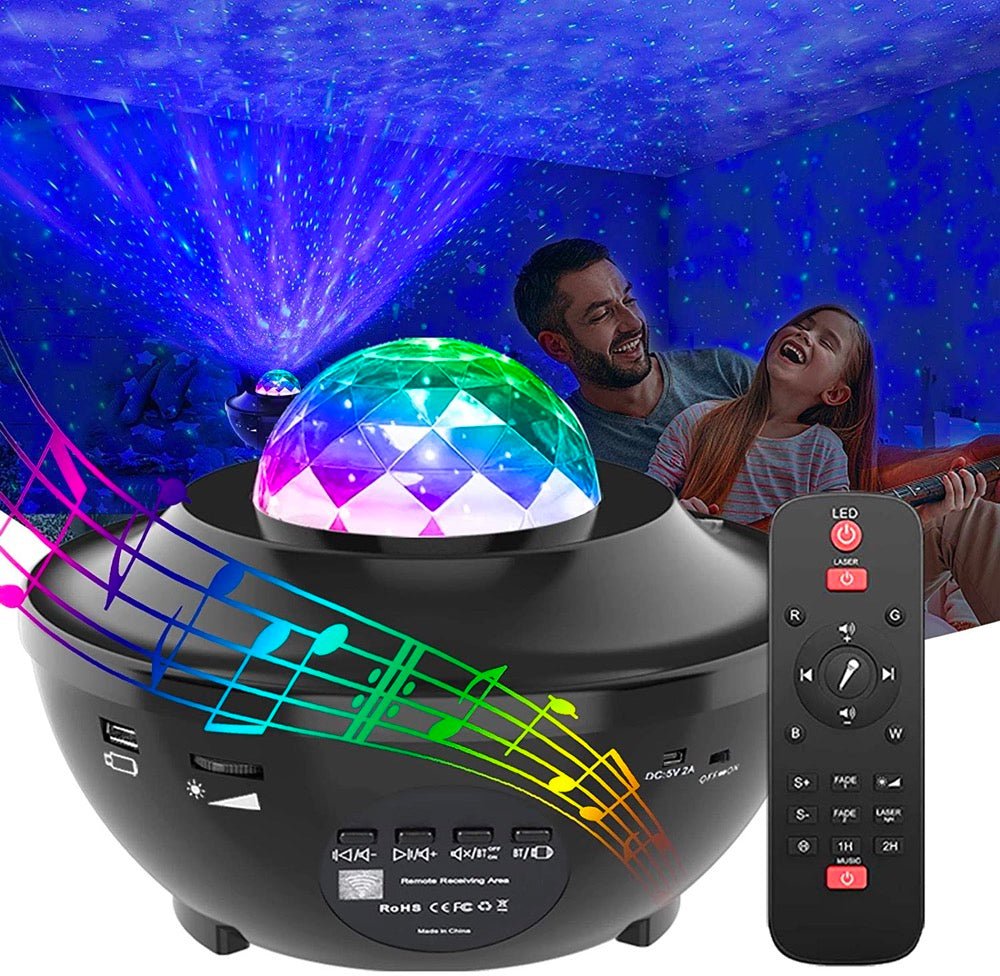 Remote Control RGB Galaxy Projector Lamp With Bluetooth Speaker